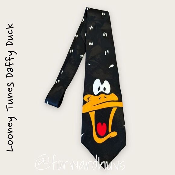 Vintage 1993 Looney Tunes Daffy Duck Tie - Picture 1 of 9